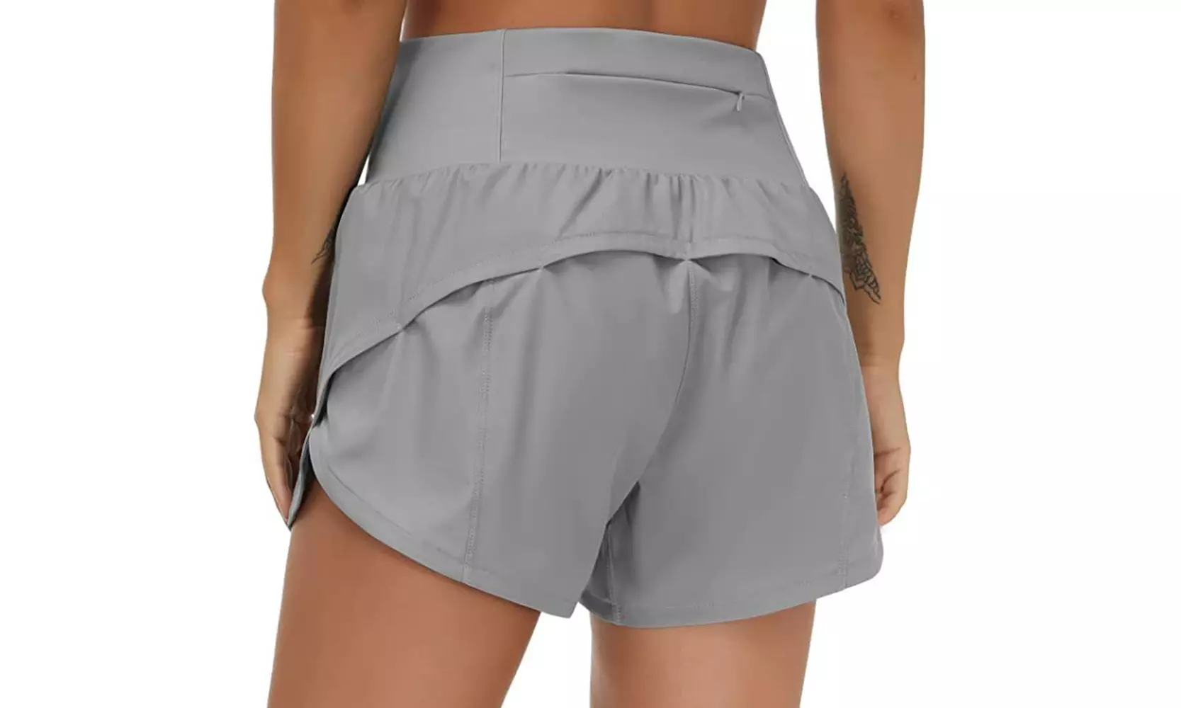 Women High Waisted Running Shorts Quick Dry Workout Shorts with Pockets