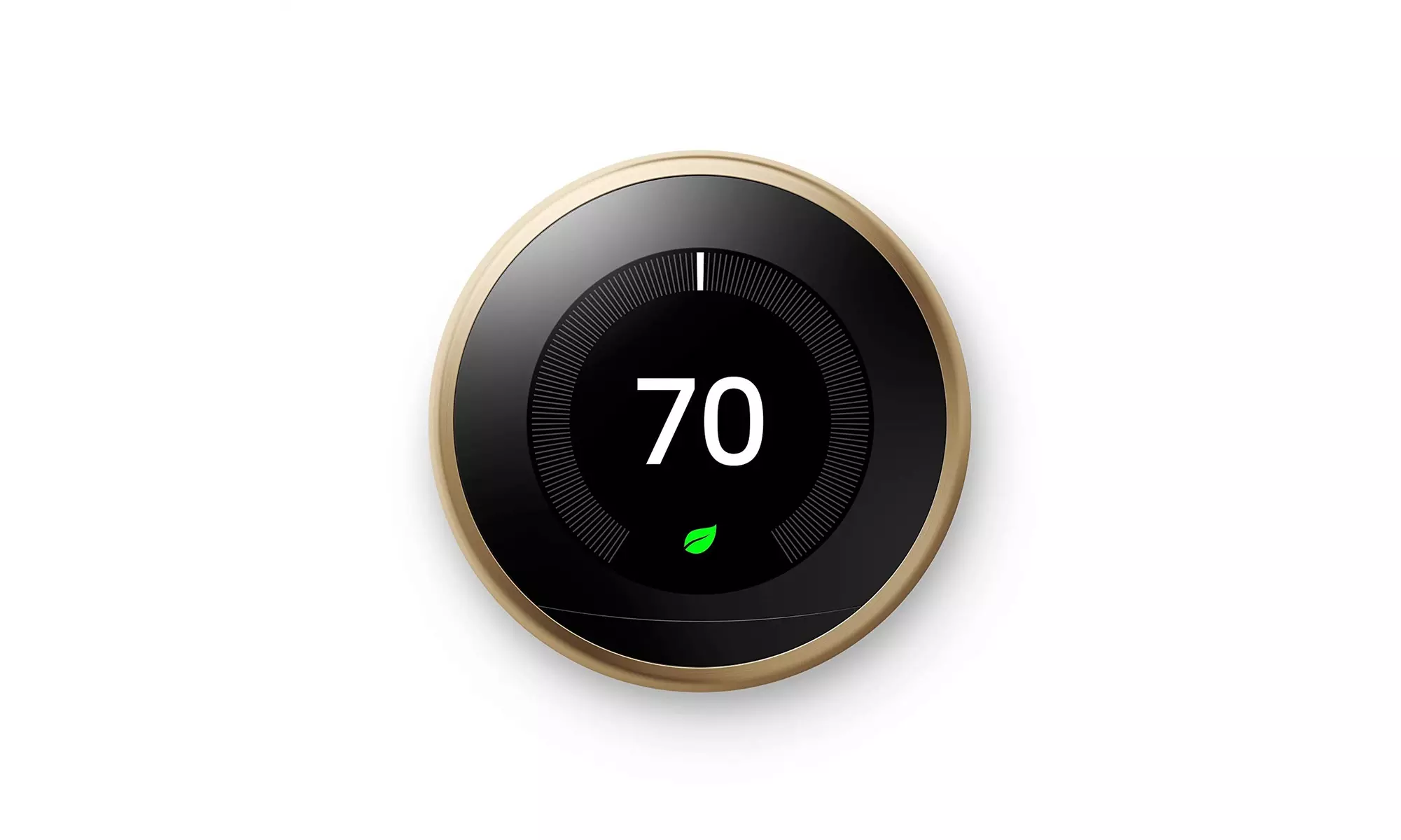Google Nest Learning Thermostat 3rd Generation Thermostat Works with Alexa Brass - Primary Image