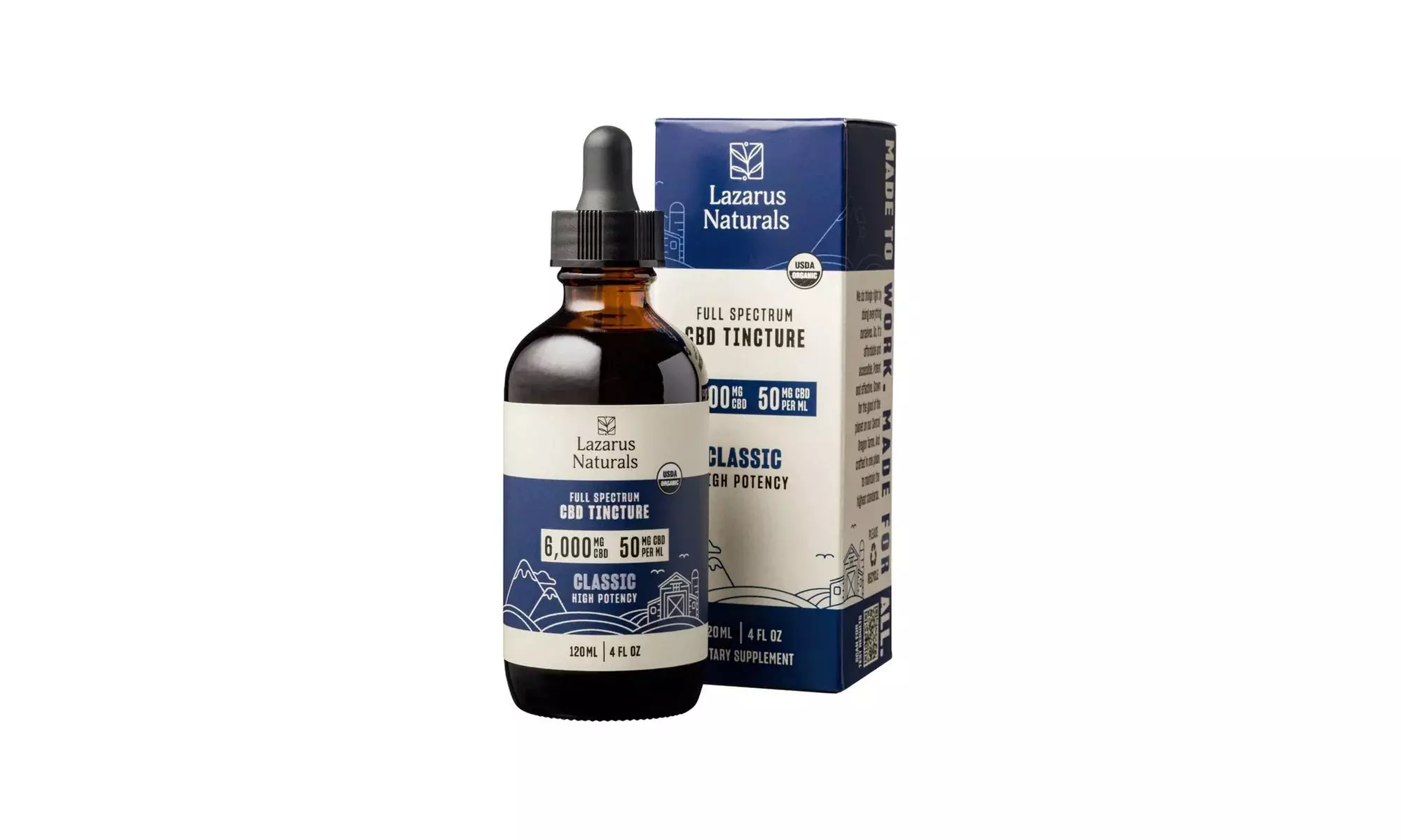 Lazarus Naturals High Potency CBD Tincture Oil - Classic - Primary Image