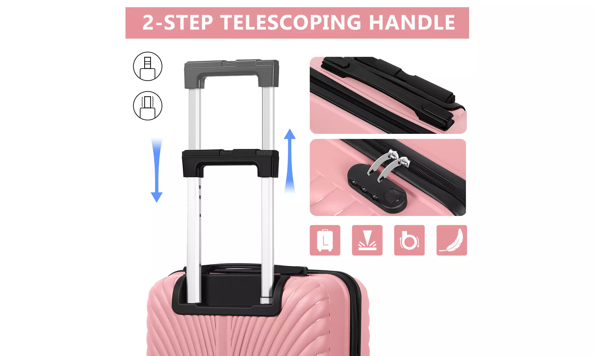 Dual Spinner Hard-Sided Carry-On Two-Piece Luggage Set