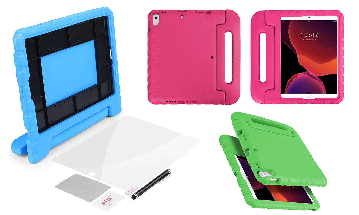 Anti-fall Bracket Case Cover With Screen Protector&Pen For iPad 10.2 Inch (2019)