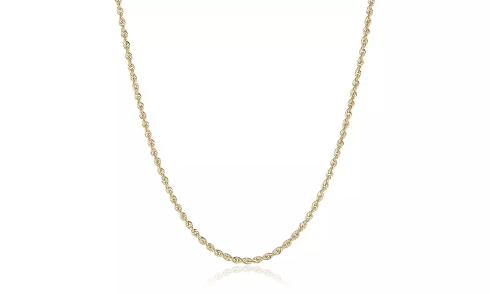 14K Solid Gold 2.5MM Hollow Rope Chain by Moricci - Primary Image