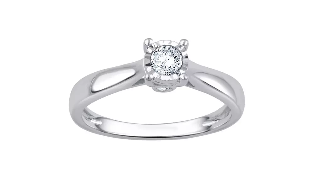 1/4 CTTW Diamond Solitaire Plus Ring 14K Gold (I-J, I2-I3) - Primary Image