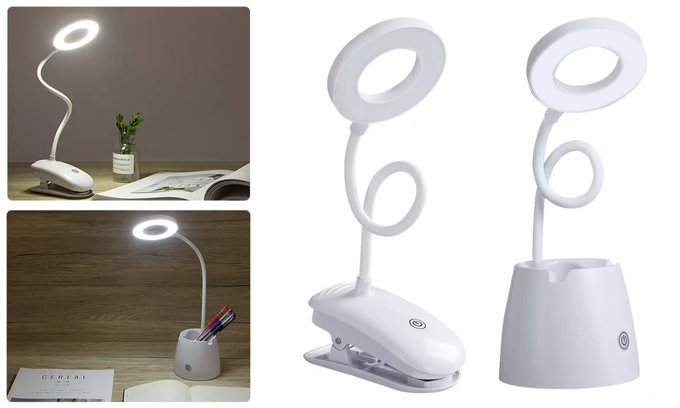 3 Light Modes Dimmable LED Desk Lamp with Pen Holder