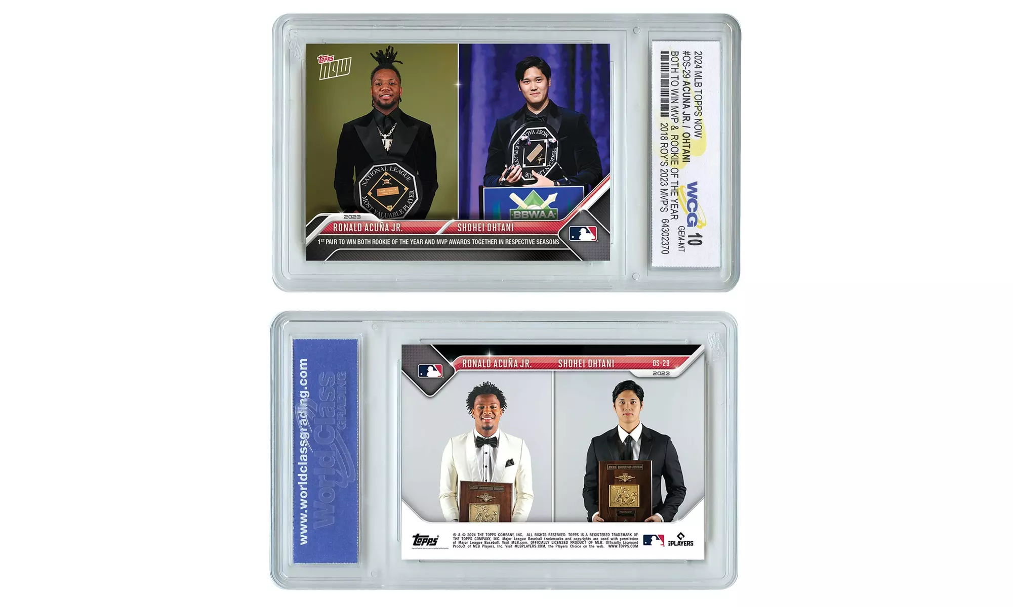 2024 Topps Now Ronald Acuna Jr / Shohei Ohtani Dual Card #OS-29 MVP ROY - GM 10 - Primary Image