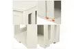 Antique White Stackable Sideboard Buffet Storage Cabinet with Sliding Door - Second Medium