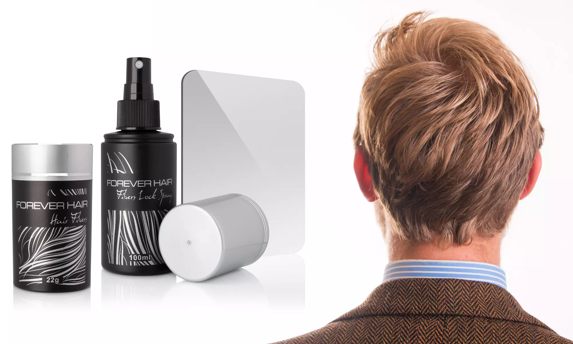 Hair Loss Solution Set: Forever Hair Fibers & Fiber Lock Spray - Primary Image