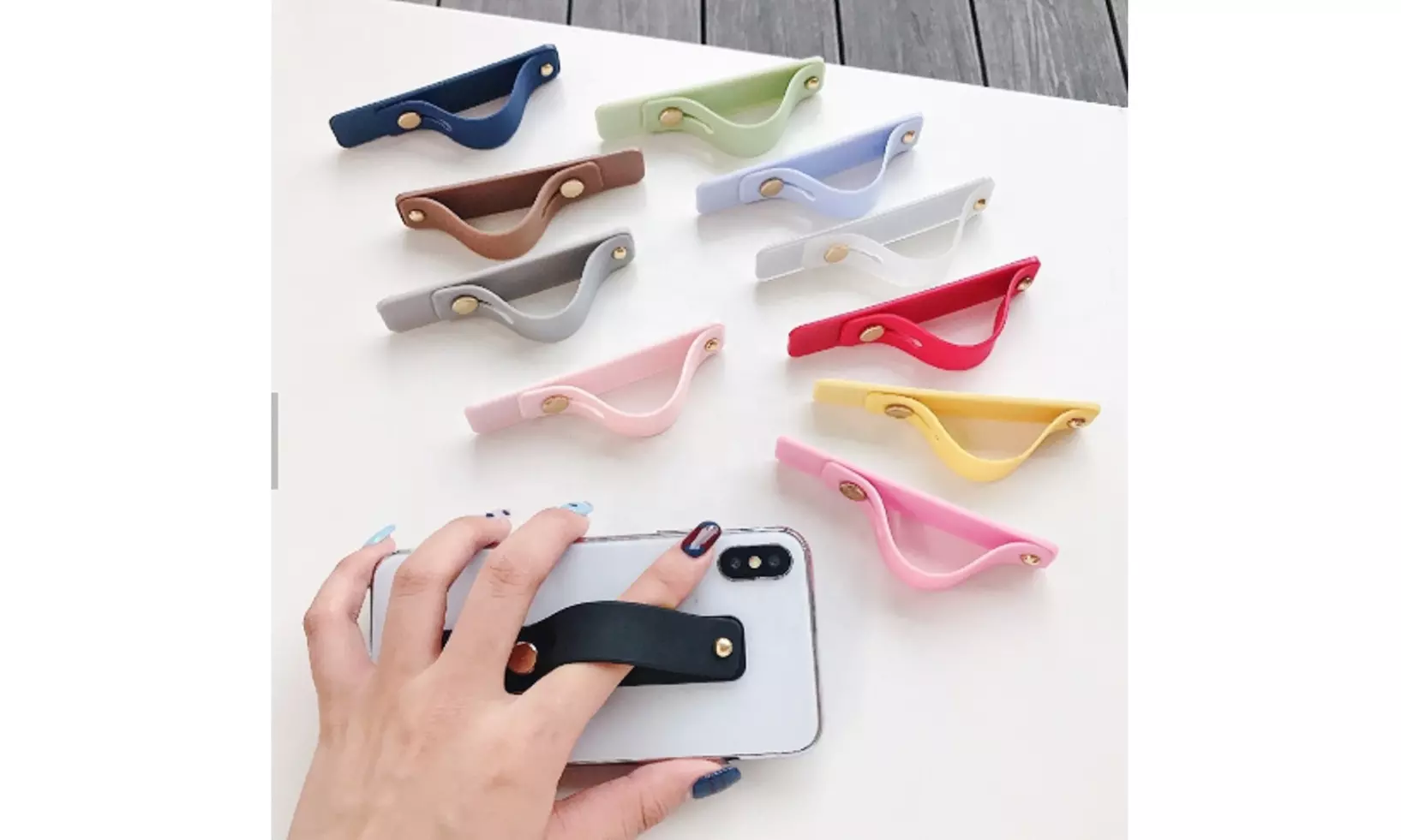 4 Packs Self-adhesive Finger Grip Strap Phone Holder Kickstand for iPhone/iPad