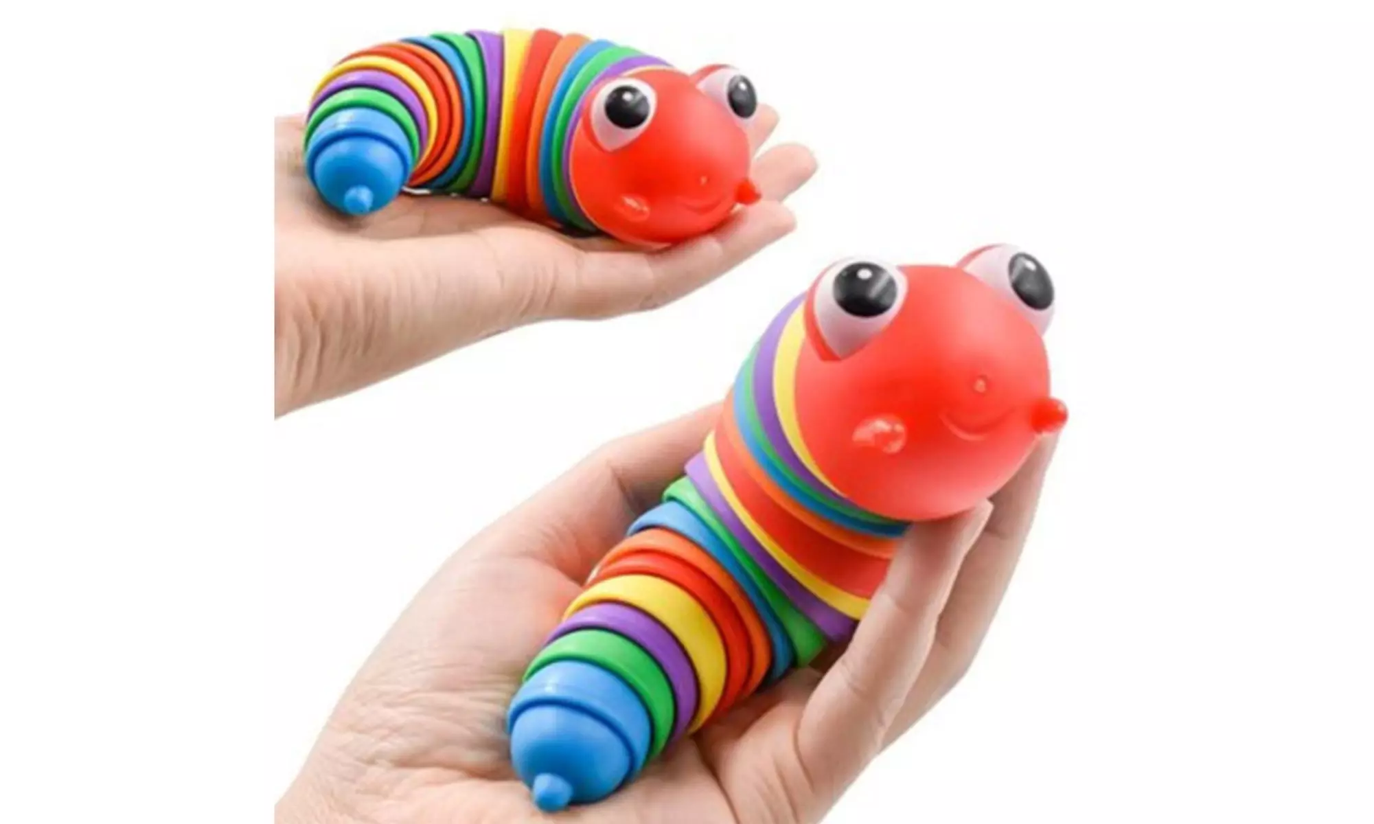 Zummy  Fidget Slug Mini Toys 3D Articulated Sensory Toy Gift for Kids Children 