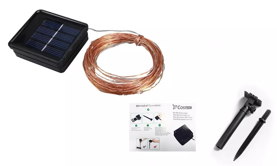 Outdoor Solar Lights 100 LED 33 ft Water resistant Christmas Globe - Second Medium