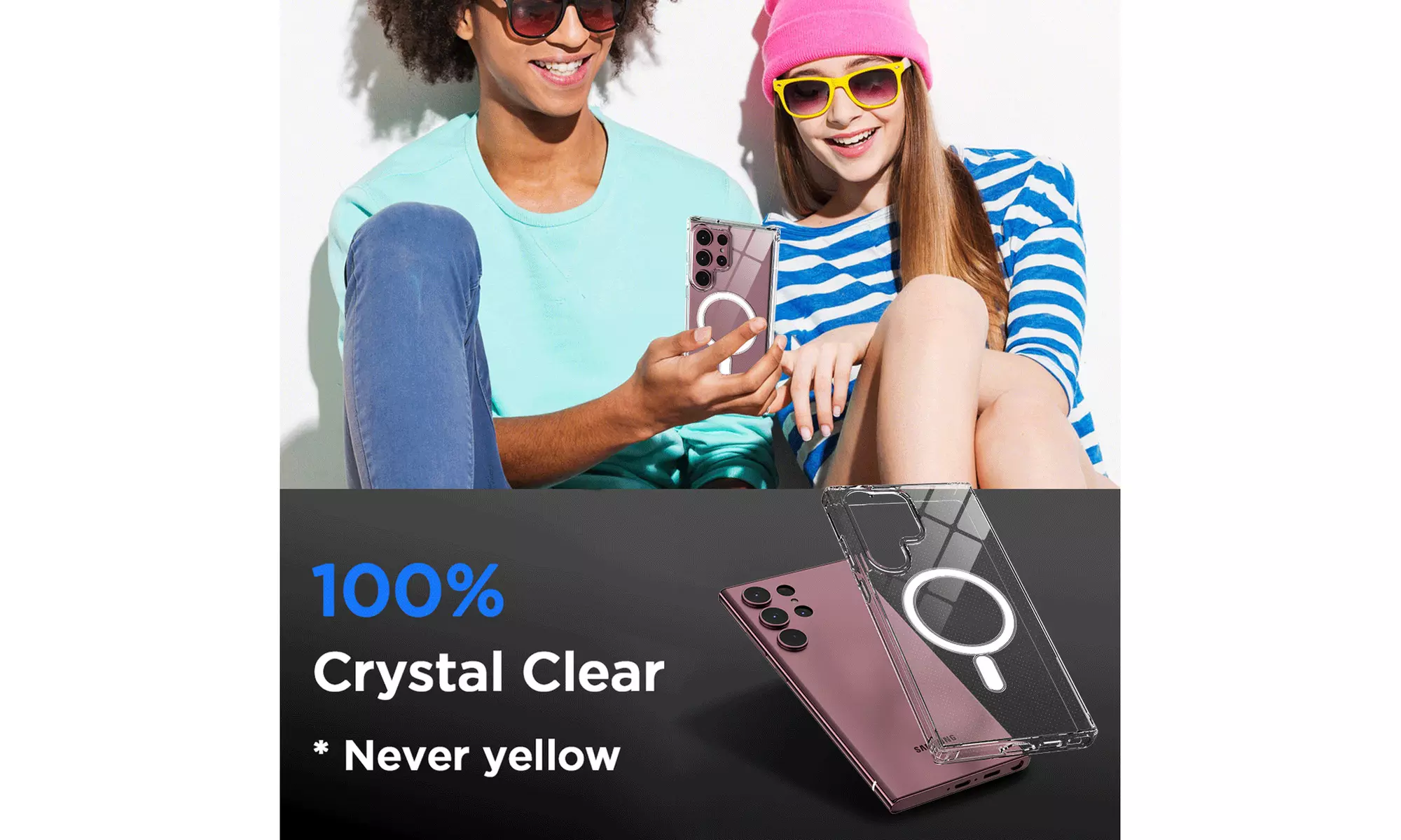 For Samsung Galaxy S23 Ultra/S23 Case Clear MagSafe Magnetic Shockproof Cover