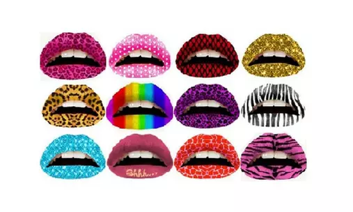 Colorful Lip Tattoo set of 12 - Primary Image