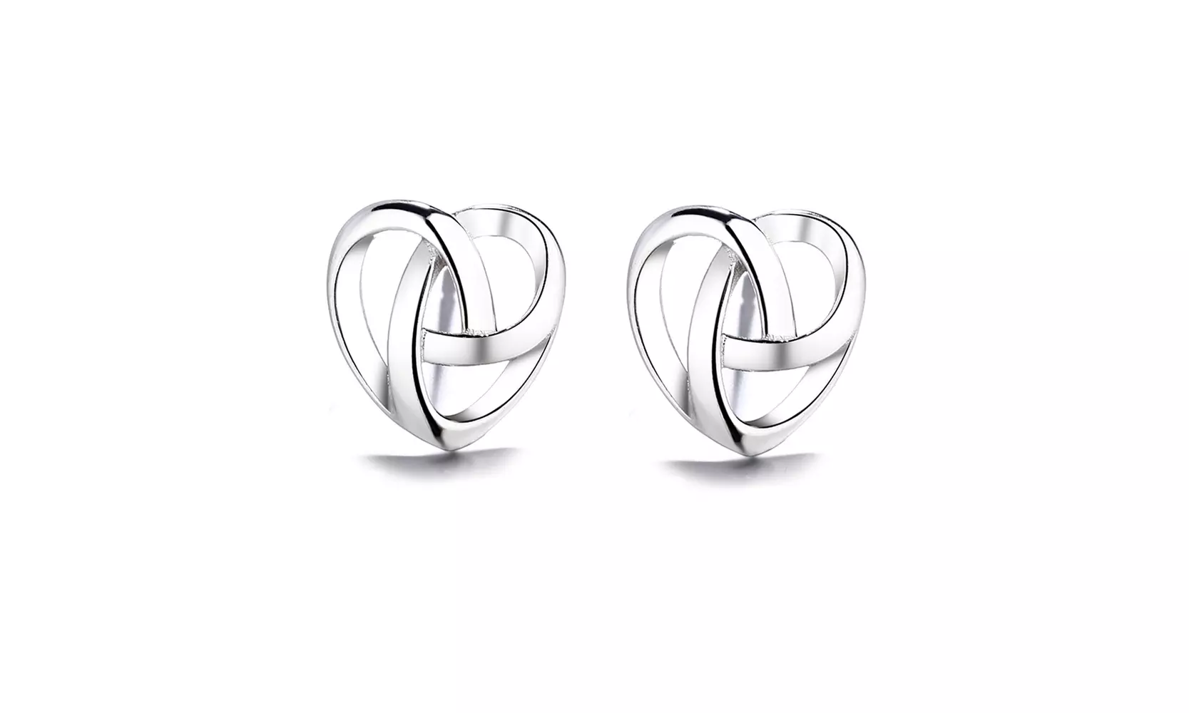 Sterling Silver Celtic Hear Earring Studs