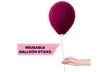 Clear Plastic Balloon Stick Reusable Balloons Column with Stand Base Holder - Second Medium