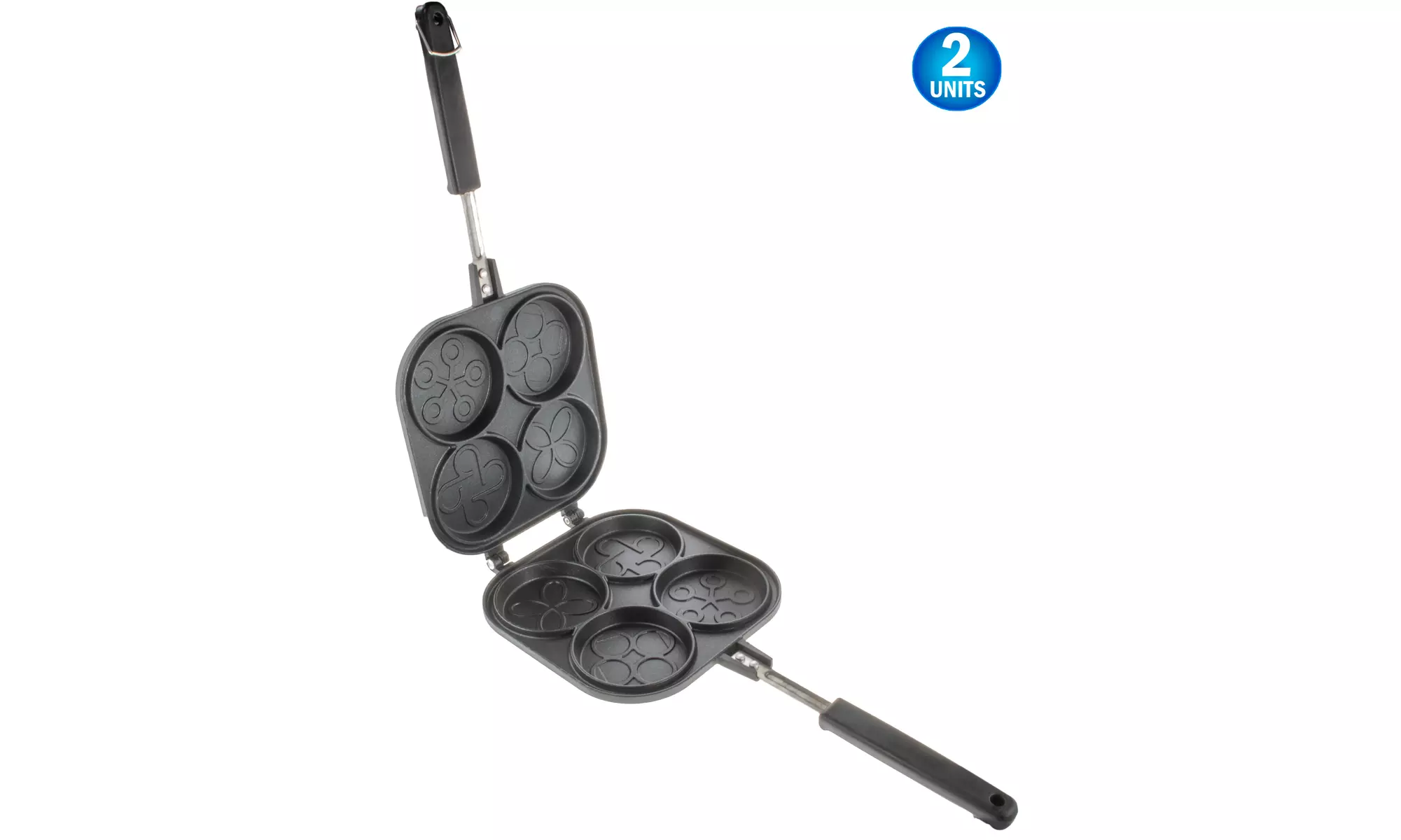 Perfect Bake Serve Double Sided Pancake Maker Pan 4 Decorative Design Eggs Crepe - Second Medium