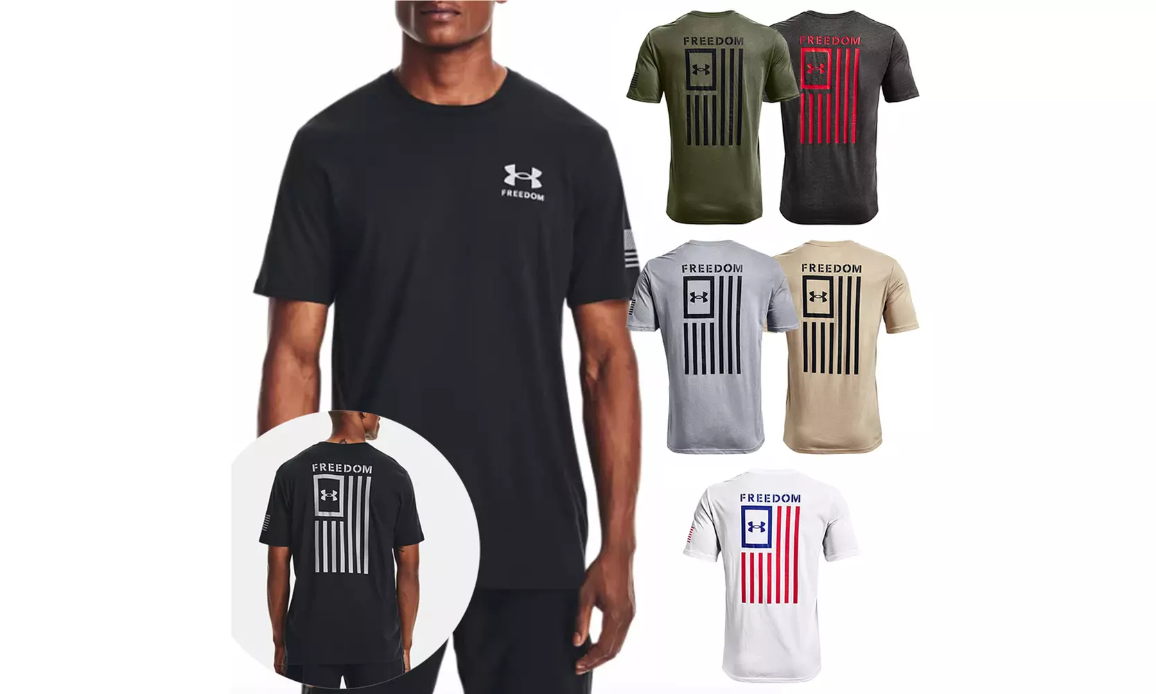 Under Armour Men's T-Shirt UA Freedom Flag Athletic Short Sleeve Tee 1370810 - Primary Image