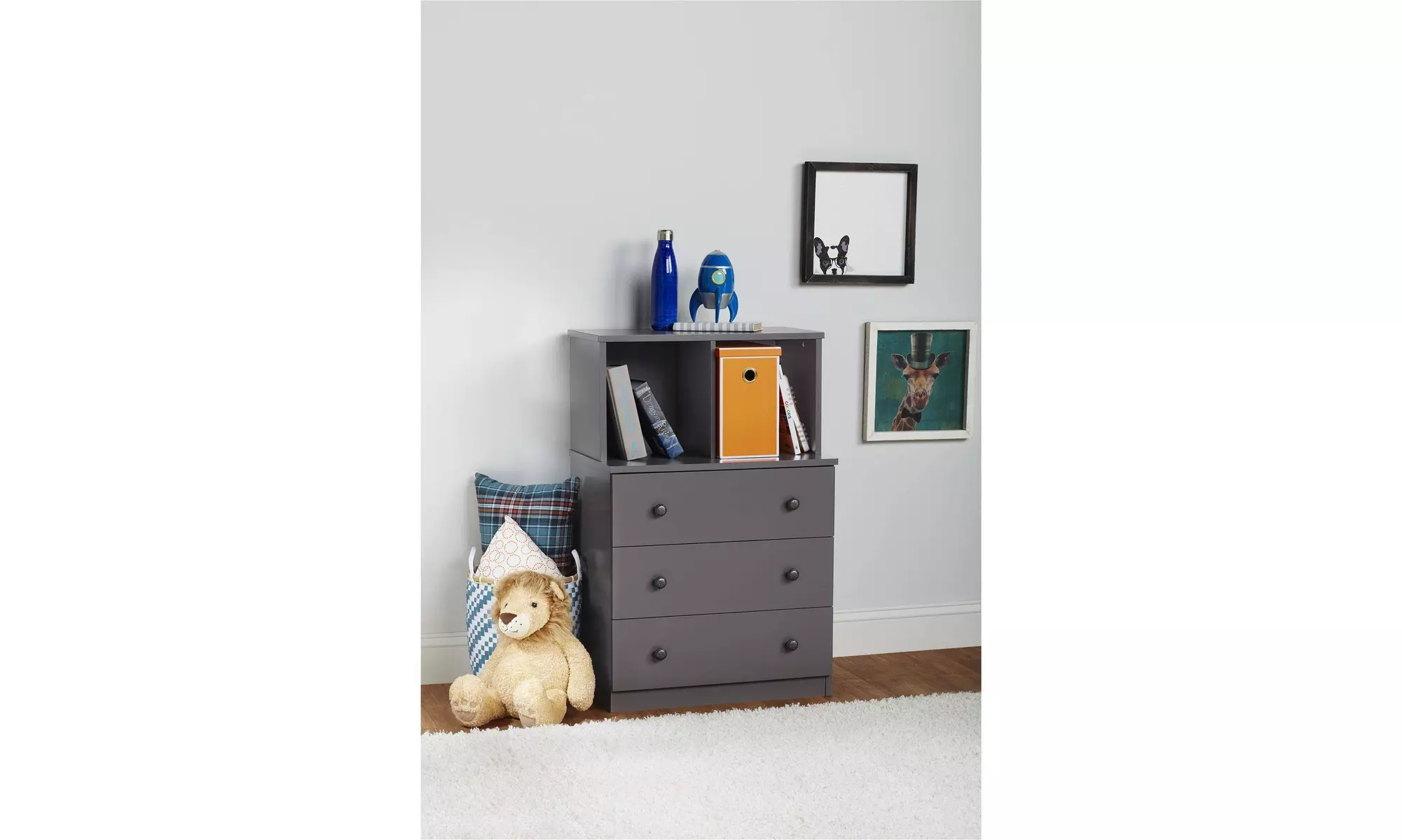 Ameriwood Home Skyler 3 Drawer Dresser with Cubbies - Primary Image