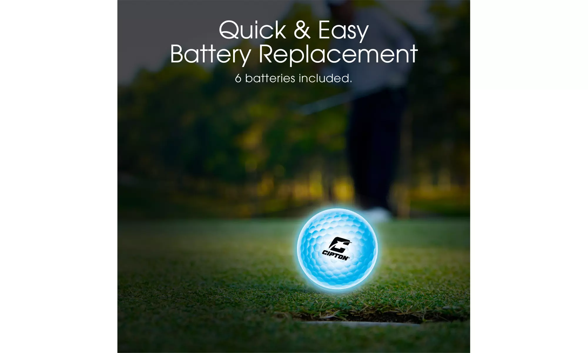 Cipton Illuminight LED Light Up Golf Balls, 6 Pack - Second Medium