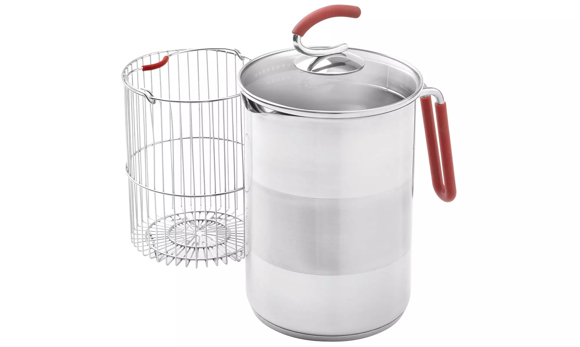 Kuhn Rikon 4th Burner Pot with Glass Lid and Steam basket 12 cup - Primary Image