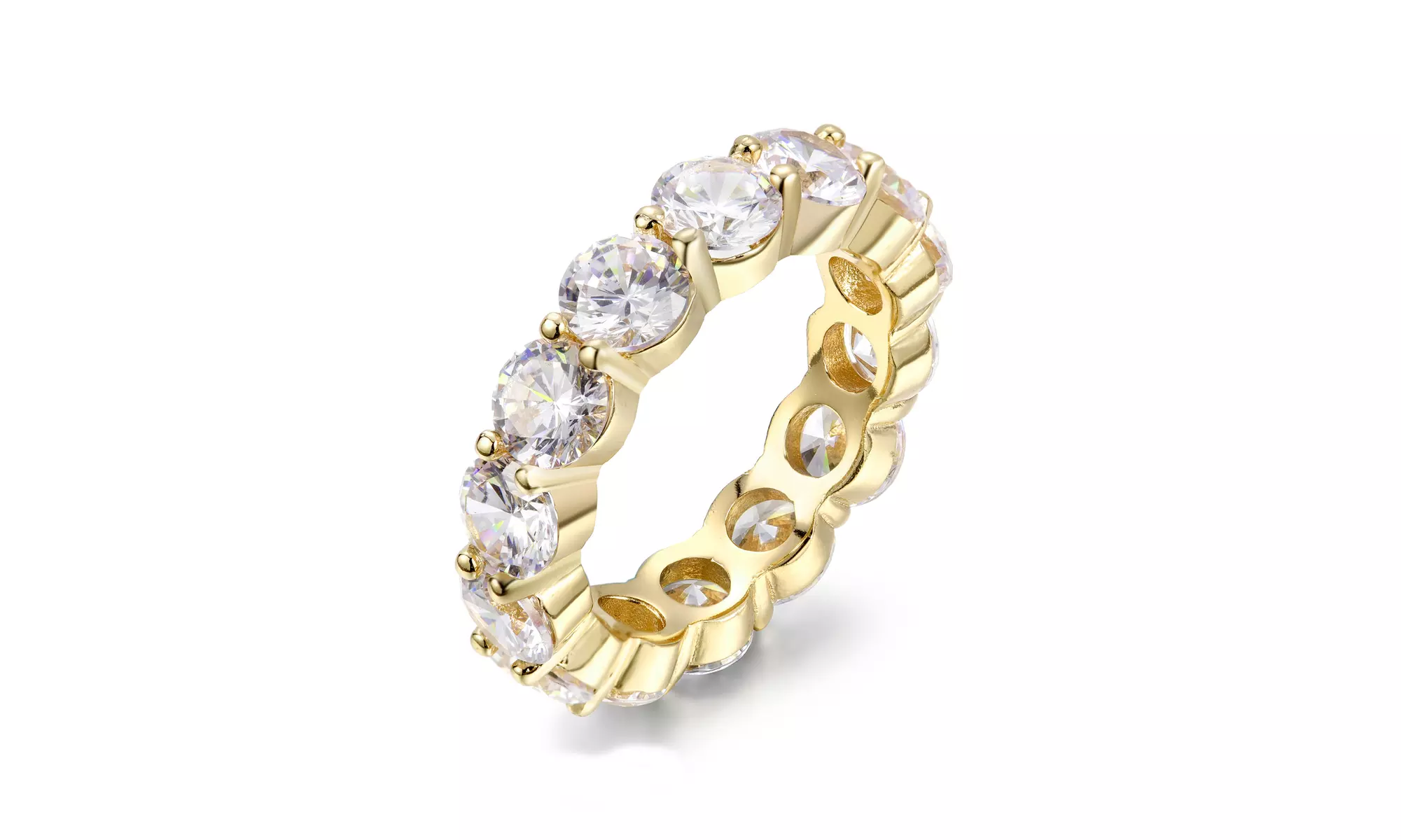 Luxury Cubic Zirconia Eternity Ring Collection in Sterling Silver 