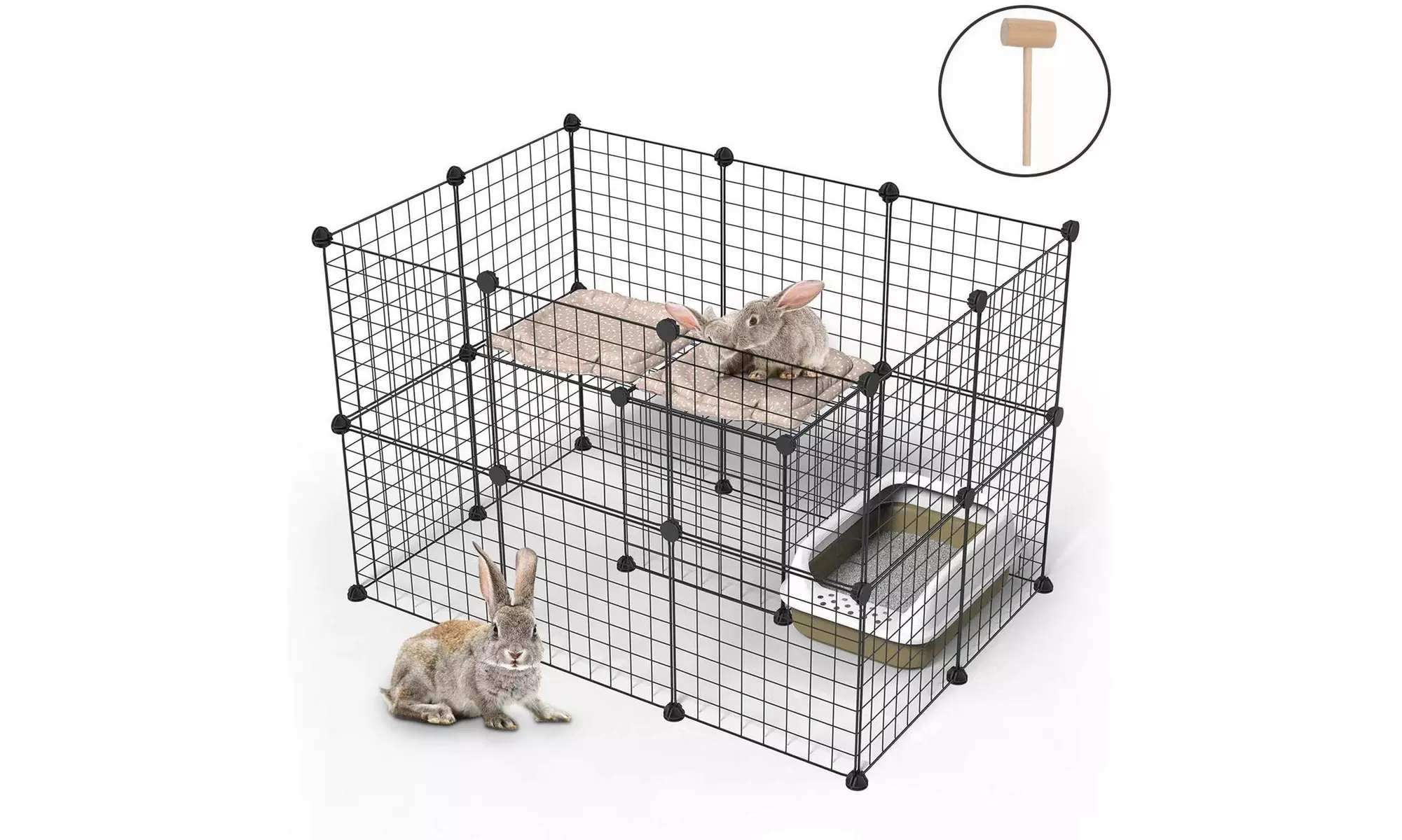 Metal Wire Storage Cubes, Free Standing Modular Shelving Grids - Second Medium