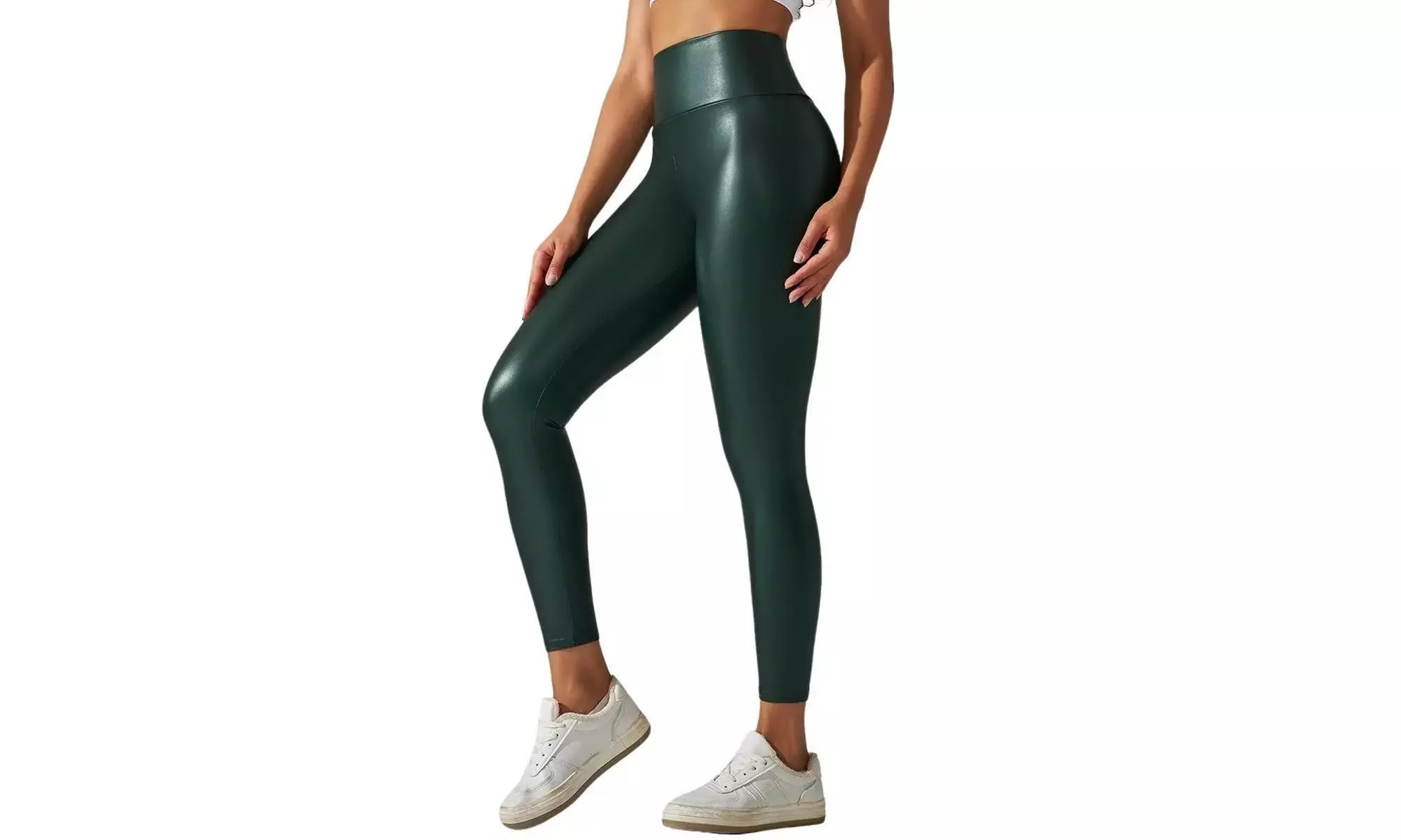 Women's High Waisted Butt Lifting Faux Leather Leggings