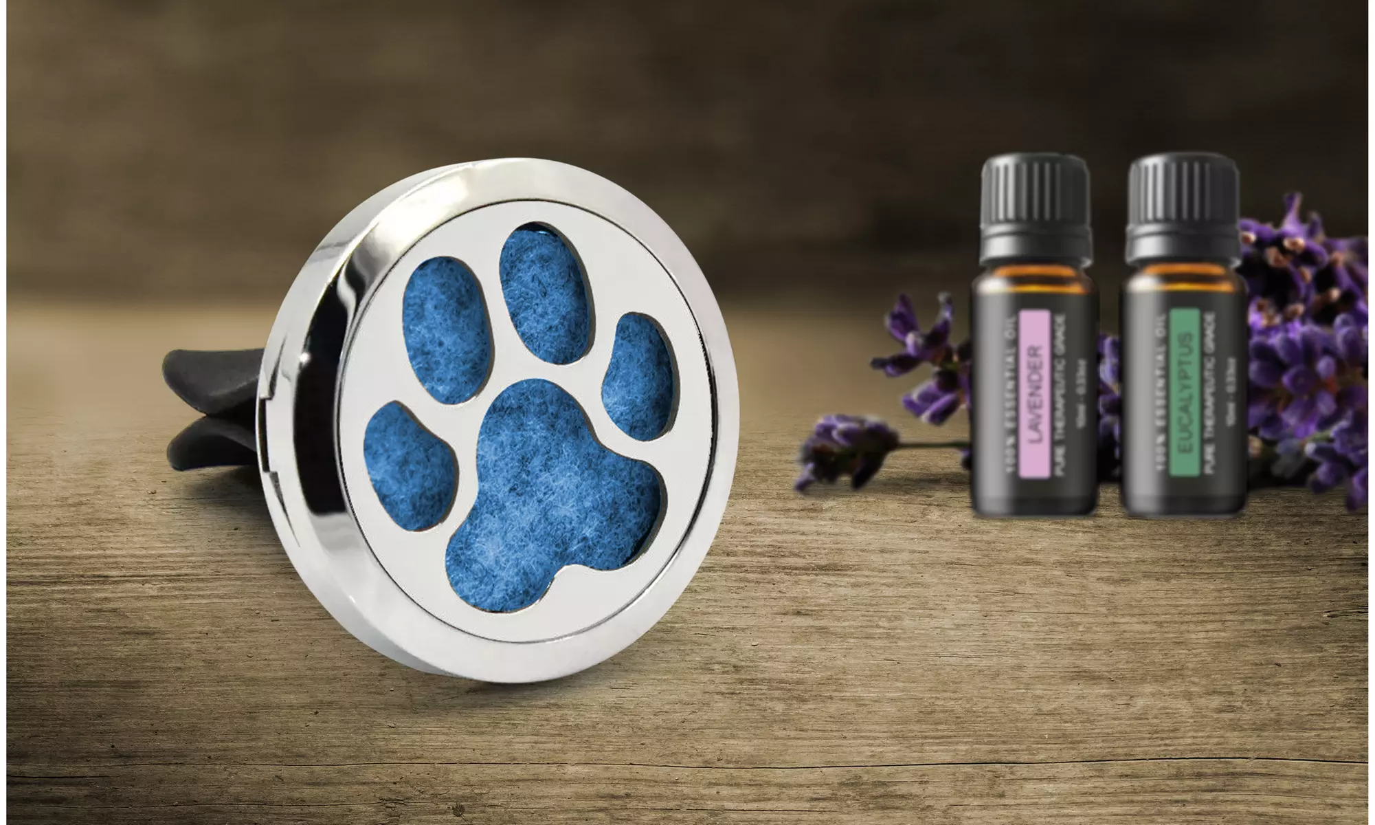 Aromatherapy Designer Essential Oil Car Vent Diffuser with 2 Optional Oils