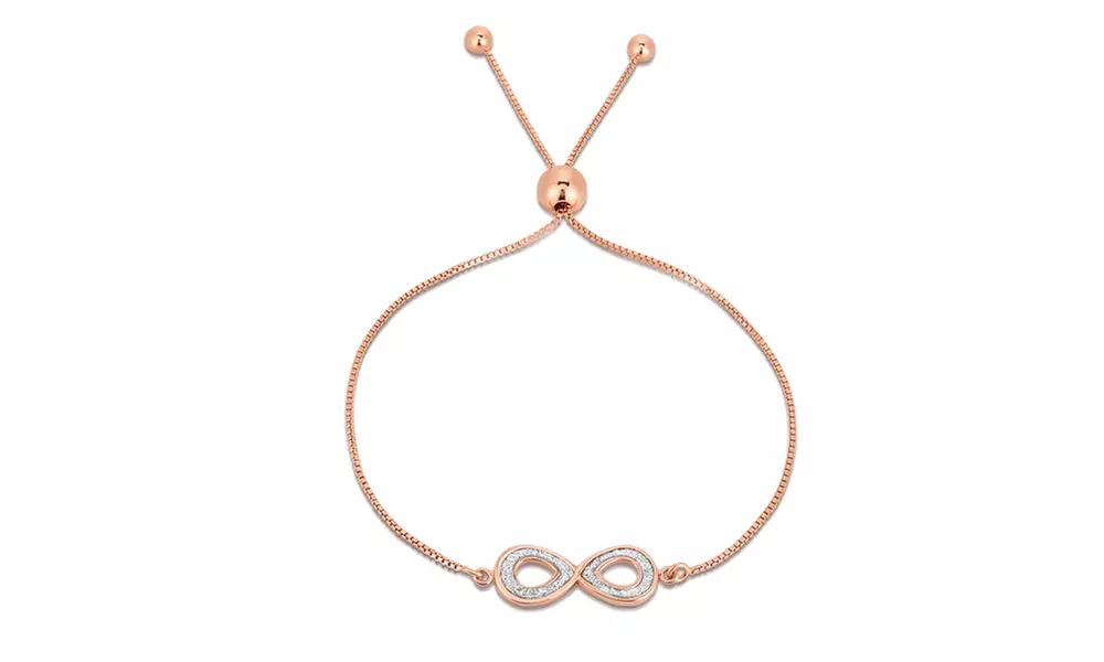 Italian Made Sterling Silver 9" Adjustable  Infinity Bracelet