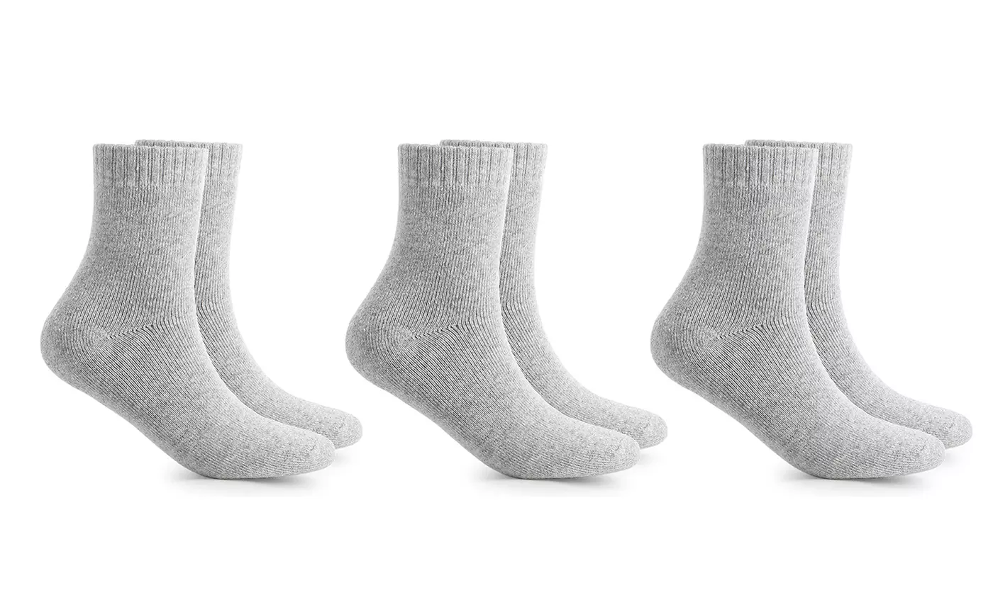 3 Pairs Thermal Warm Winter Cushion Moisture Wicking Boot Socks 