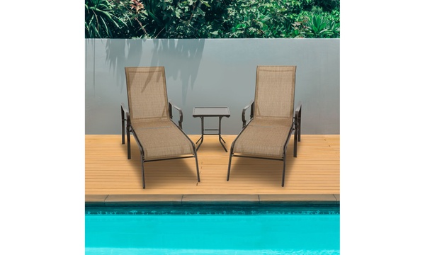 Up To 24 Off on Outdoor Chaise Lounge Set wit Groupon Goods