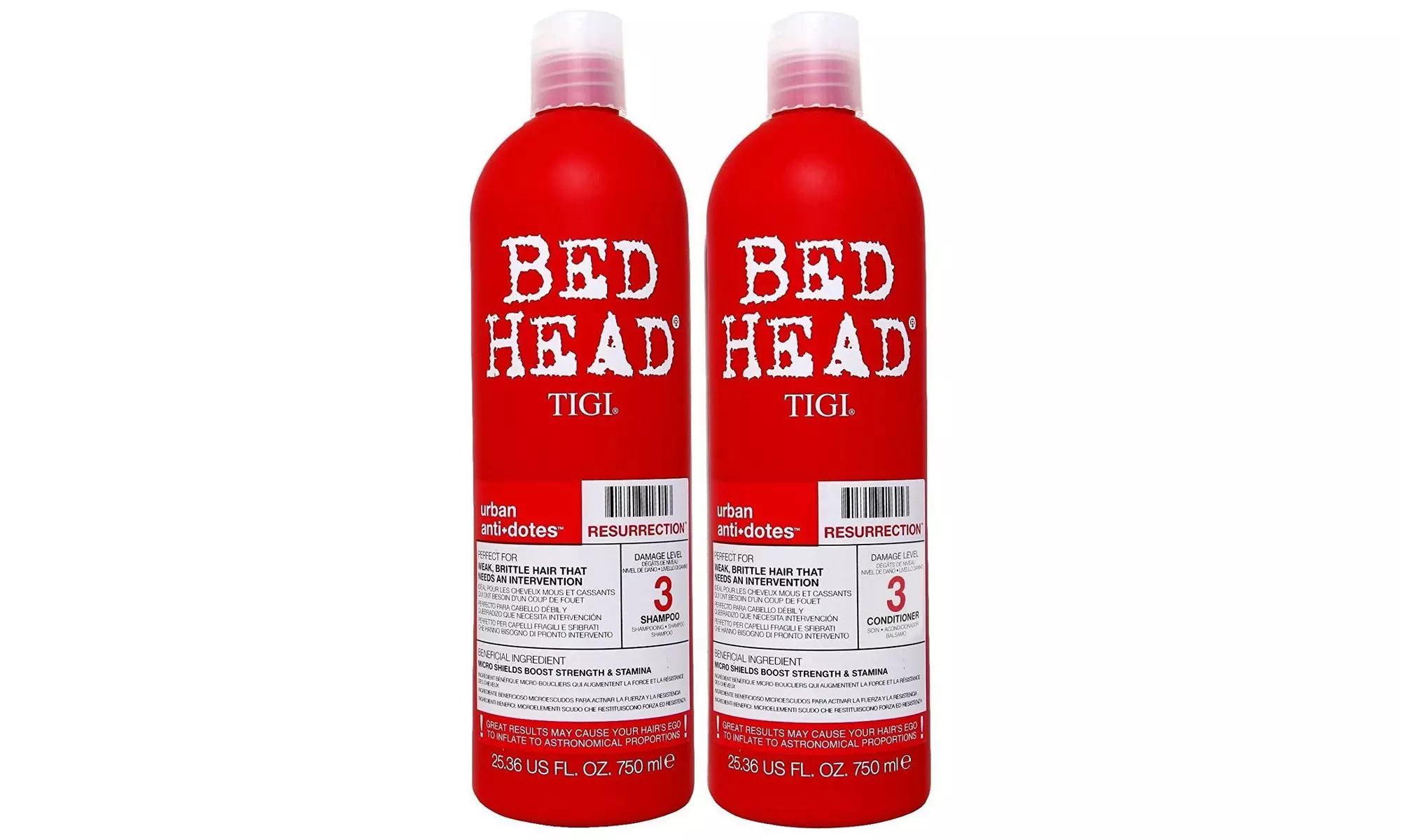 TIGI Bed Head Resurrection Shampoo/Conditioner (25.36 Oz) Duo Set, Brand New - Primary Image