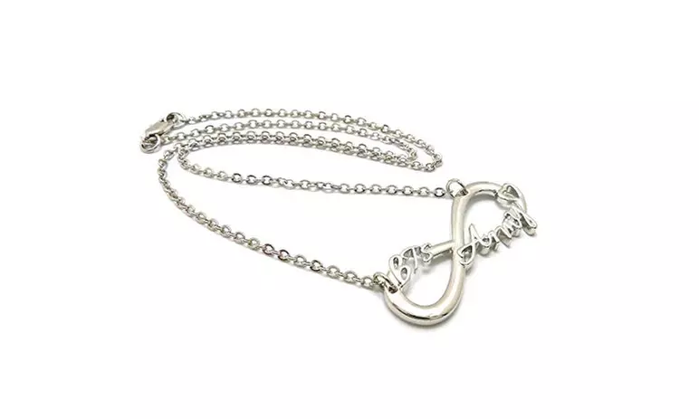 BTS Army Fans Infinity Sign with 2mm 18" Link Chain Necklace in Silver-Tone - Second Medium