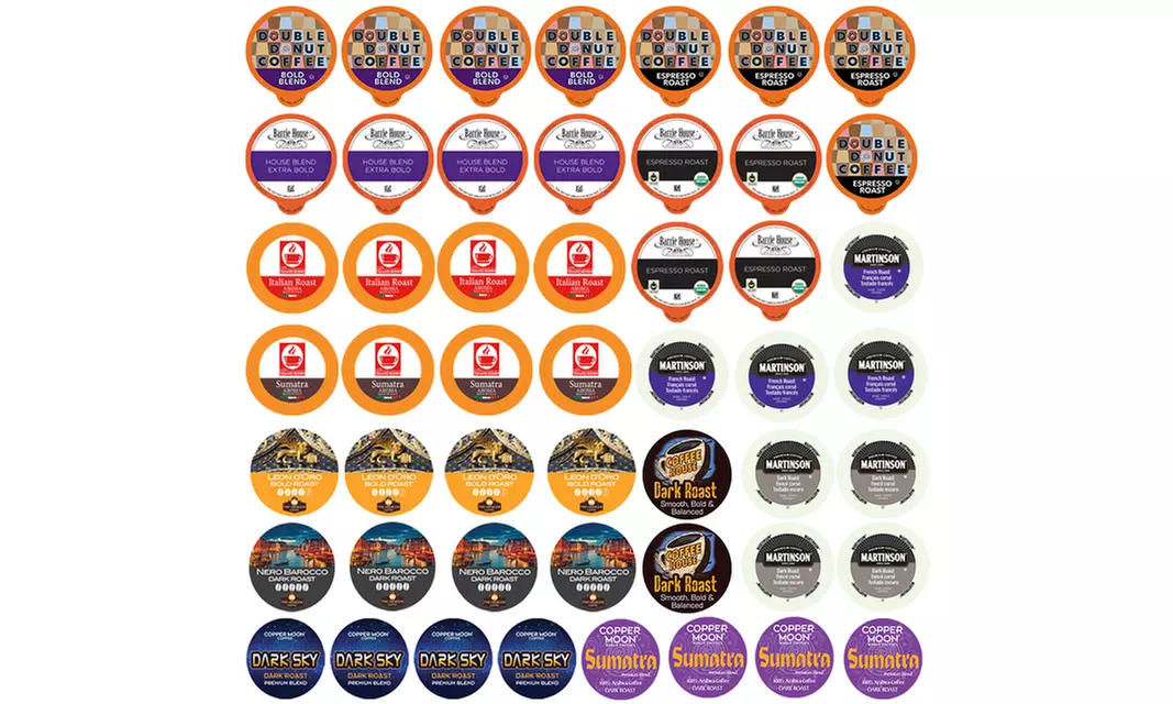 Bold Coffee Lovers Variety Pack Sampler K Cups  20, 50, 100 Count