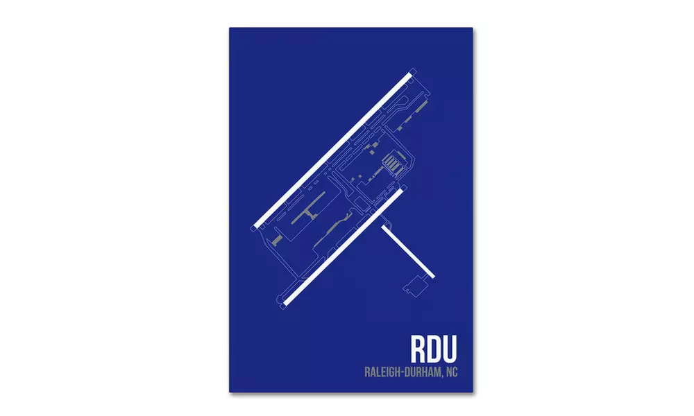 08 Left 'RDU Airport Layout' Canvas Art - Primary Image