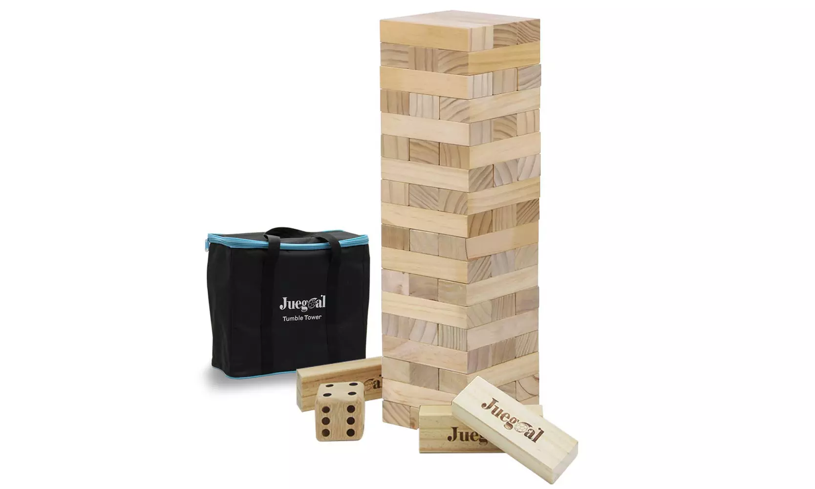 Juegoal 54 Pieces Giant Tumble Tower Blocks Game Giant Toppling Tower  - Primary Image