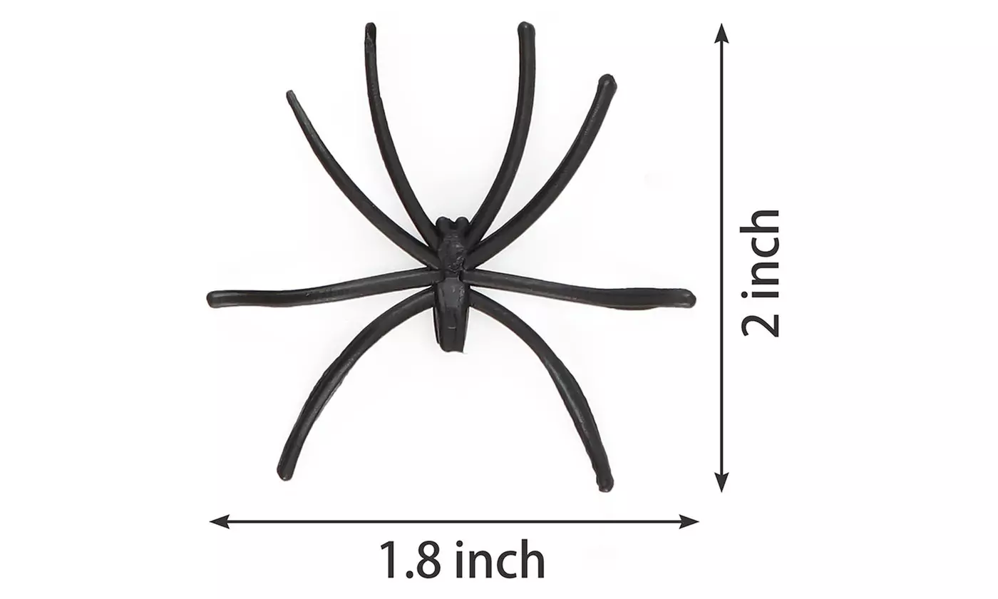 200g/300g Stretchable Halloween Spider Web and Spiders - 60 / 100 Spiders