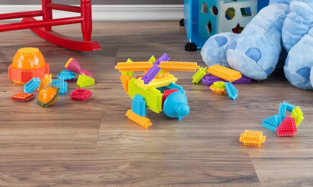 Hey! Play! Bristle-Shaped Building Blocks 3D Tile Toy Set (50-Piece) - Primary Image