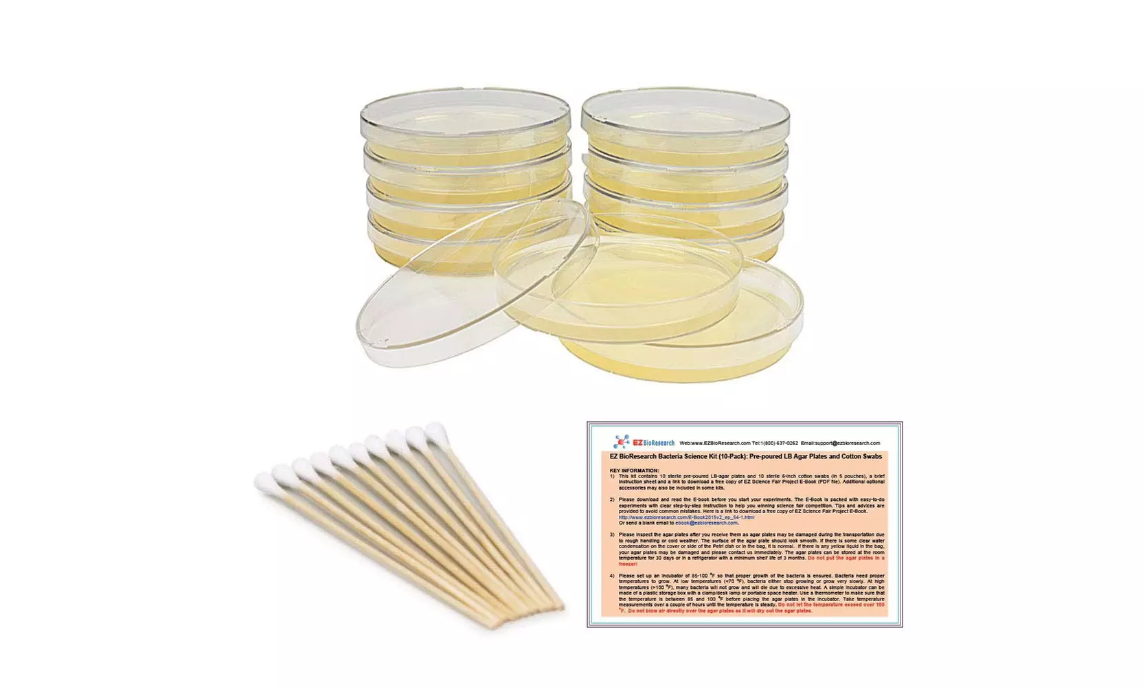 EZ BioResearch Bacteria Science Kit (IV): Top Science Fair Project Kit.  - Primary Image