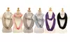 Elegant Solid & Striped Infinity Loop Jersey Scarf