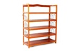 5-Tier Simple Wooden Shoe Rack with 6 Pair Shoe Form Wood Color - Second Medium