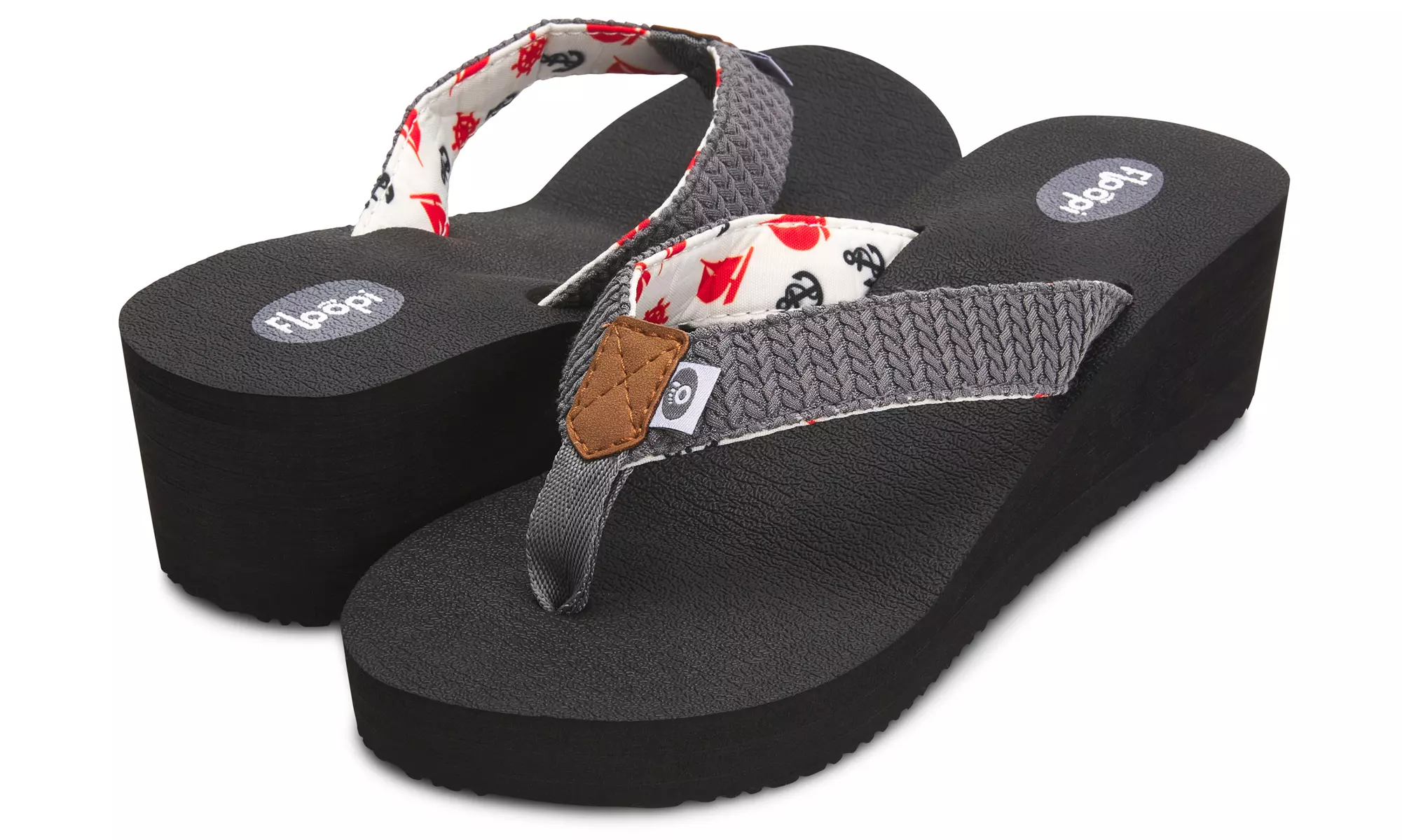 Floopi Women's Thong Flip Flop Wedge Sandals
