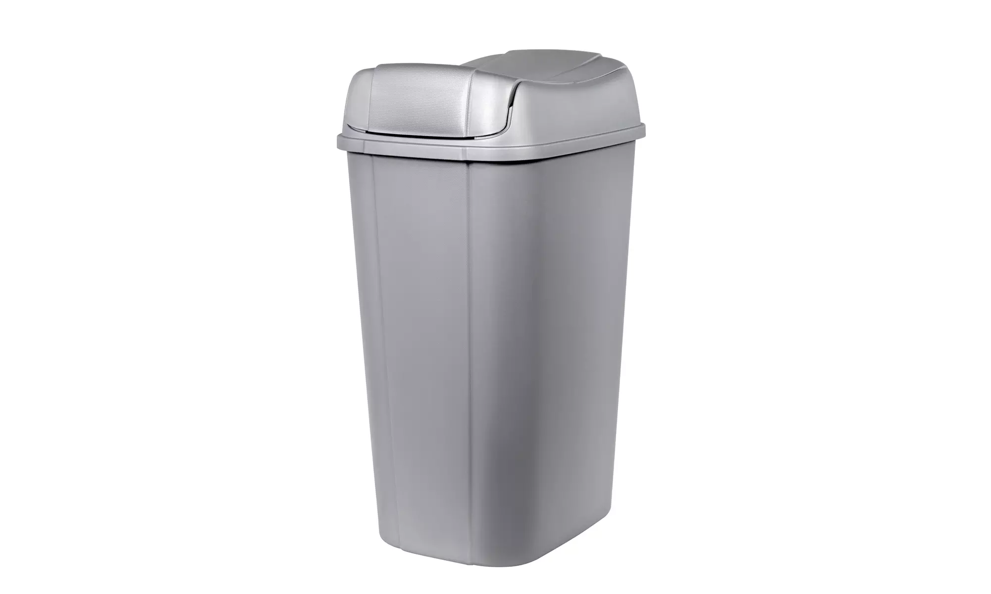 Pivot-Lid 13.3-Gallon Trash Can, Silver - Primary Image