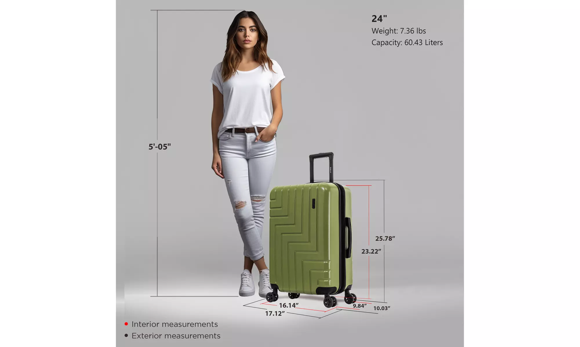 DUKAP Zahav Lightweight Hardside Spinner Luggage