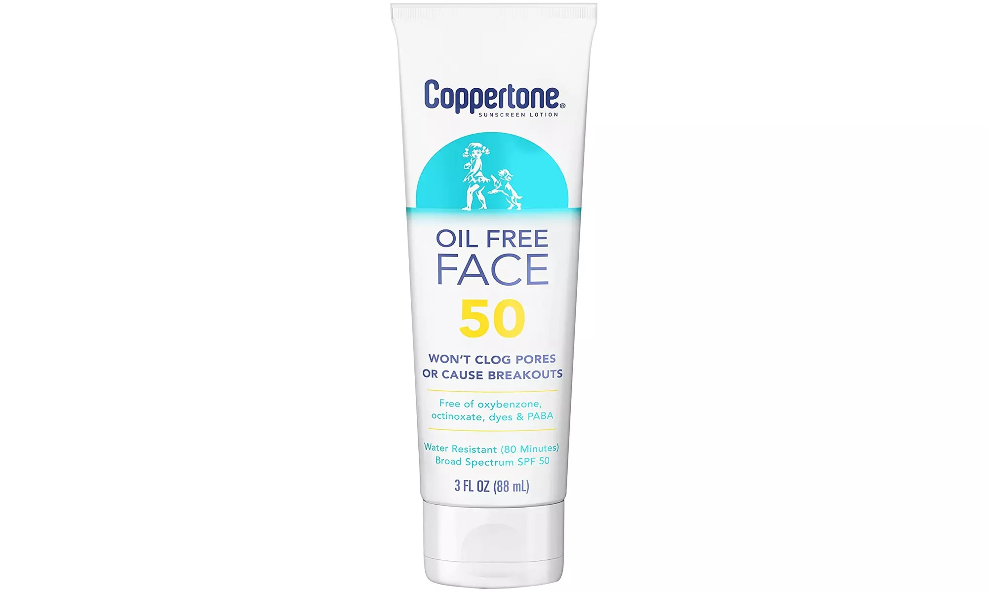 Coppertone Face Sunscreen SPF 50, Oil Free Sunscreen for Face - Primary Image