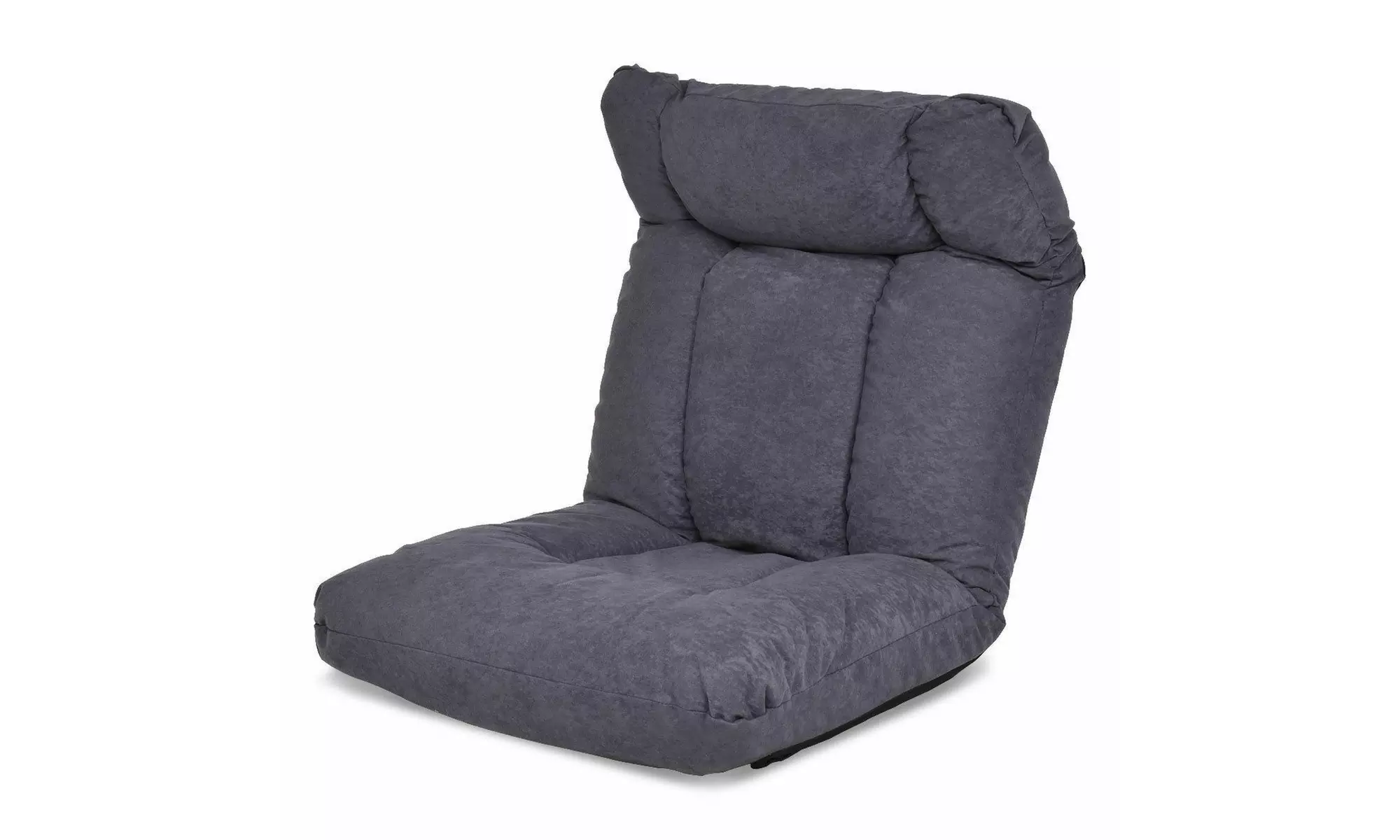 Cushioned Floor Gaming Sofa Chair Adjustable Folding Lazy Recliner w/ Headrest - Primary Image