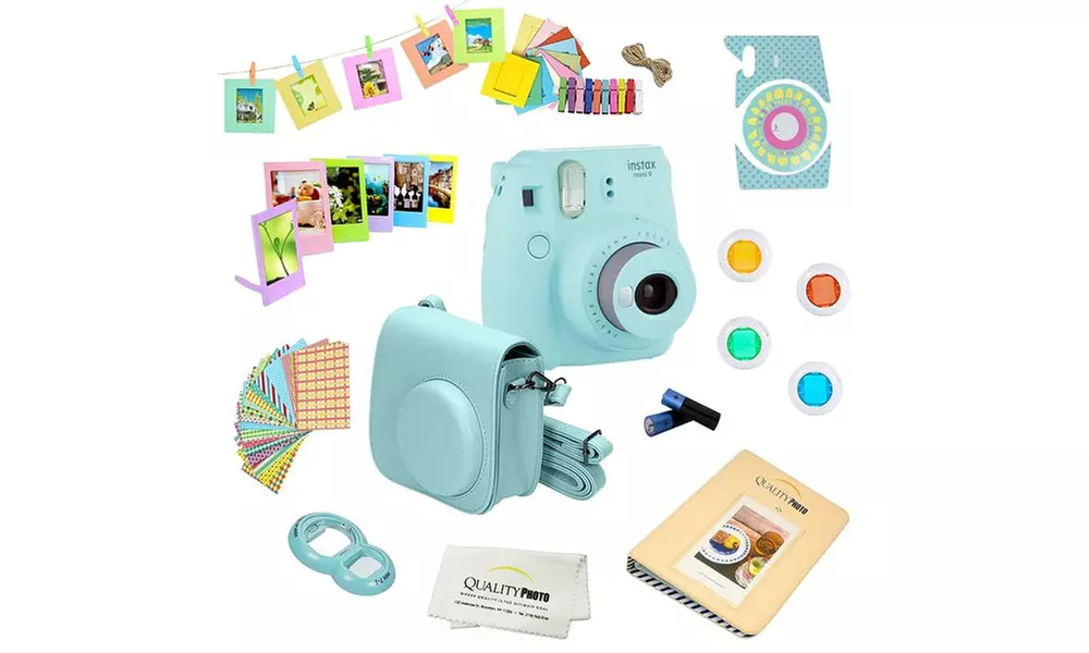 Fujifilm Instax Mini 9 Instant Film Camera with Deluxe Accessories Bundle - Primary Image