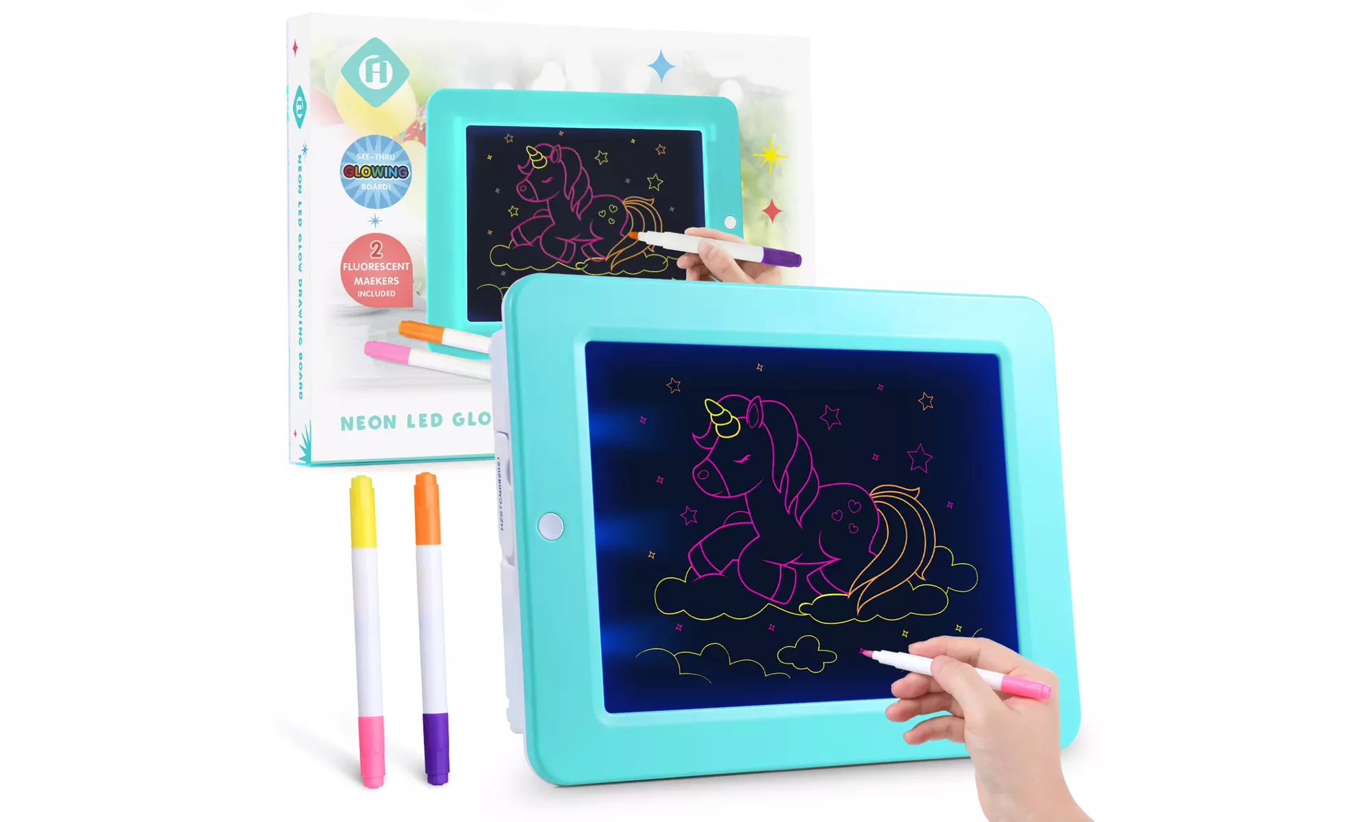 Light Up Drawing Tablet With Pens Art Writing Pad With Light Effects - Primary Image