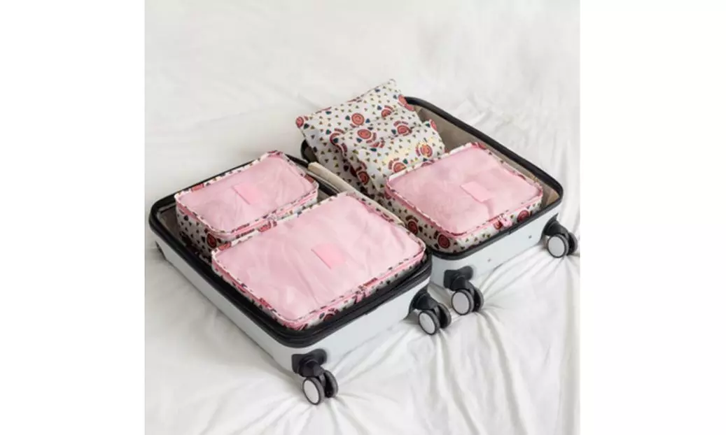 9Pcs Waterproof Clothes Storage Bags Packing Cube Travel Luggage Organizer Pouch