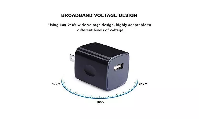 USB Wall Charger, Charger Adapter, 5V/1Amp Cube for iPhone 6/7/8 Plus X XR XS - Second Medium