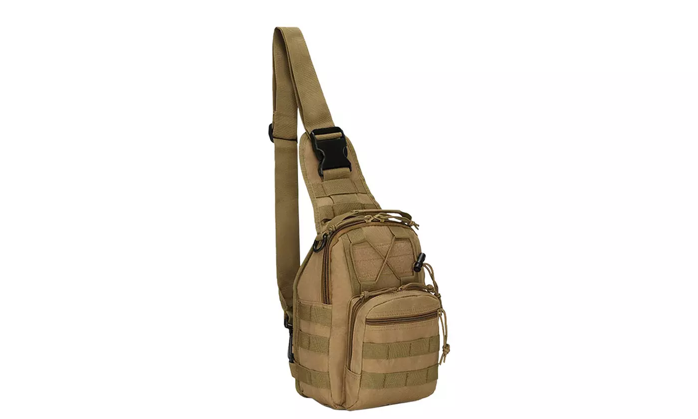 Men Outdoor Shoulder Chest Bag Military Tactical Backpack Cycle Sling Chest Pack